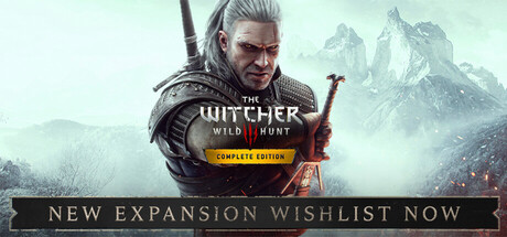 Banner artwork for The Witcher 3: Wild Hunt on its Steam page